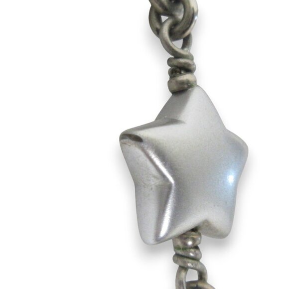 CHANEL Silver Pearl Logo Earrings - Picture 6 of 8